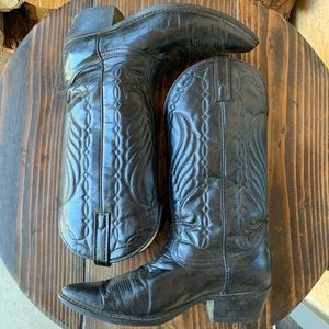 Acme Black Leather Boots